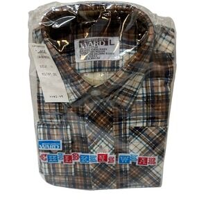 Vintage Montgomery Ward Plaid Flannel Shirt Kids Size 24 Months New